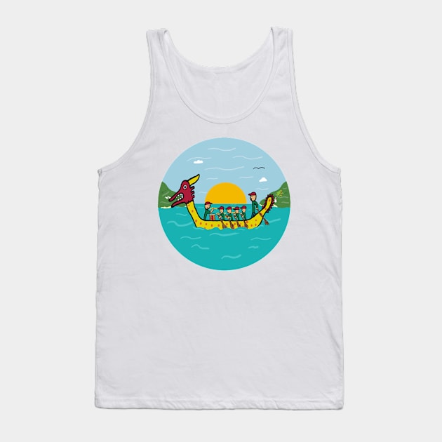 Dragon Boat Racing Tank Top by Mark Ewbie